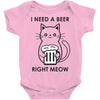 RIGHT MEOW BEER CAT Baby Onesie