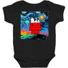 Van Gogh Parody Snoopy Baby Bodysuit