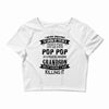 Super Cool Pop Pop Of A Freaking Awesome Grandson Crop Top