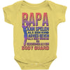papa   body guard Baby Onesie