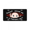 February Peeking Out  Baby Boy License Plate