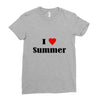 i love summer Ladies Fitted T-Shirt