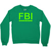 mens fbi print casual slim Crewneck Sweatshirt
