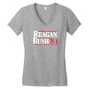 reagan bush '84 80's retro political party Women's V-Neck T-Shirt