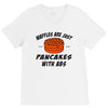 waffles are just pancakes with abs V-Neck Tee