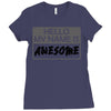 my name is awesome Ladies Fitted T-Shirt