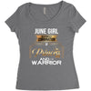 june  girl is a perfect combination of princess and warrior Women's Triblend Scoop T-shirt
