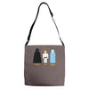 father, son, holy spirit Adjustable Strap Totes