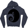 nightmare before christmas black logo Zipper Hoodie