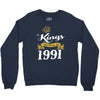 kings are born in 1991 Crewneck Sweatshirt