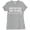 must be this tall to ride Ladies Fitted T-Shirt