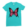 breast cancer butterfly Ladies Fitted T-Shirt
