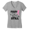 the lord will fight for you, you need only to be still Women's V-Neck T-Shirt
