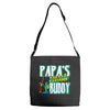 papa's little fishin buddy Adjustable Strap Totes