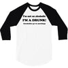 im not an alcoholic im a drunk t shirt x large funny beer pong keg par 3/4 Sleeve Shirt