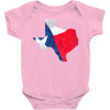 Eroded Texas Map With Flag Baby Bodysuit