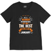 All Women Created Equal But The Best Born In January V-Neck Tee