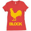 cock block Ladies Fitted T-Shirt