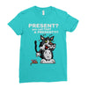 anxious cat Ladies Fitted T-Shirt