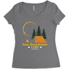 Total Solar Eclipse Camp Women's Triblend Scoop T-shirt