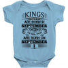 Real Kings Are Born On September 1 Baby Onesie