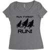 run forest run Women's Triblend Scoop T-shirt