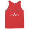 whiskers cat dog cute puppy animal baseball jersey Tank Top