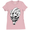 alien skull Ladies Fitted T-Shirt