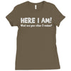 here i am! Ladies Fitted T-Shirt
