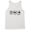 eat sleep snowboard mens black snowboarding t shirt wow Tank Top