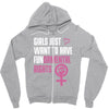 Girls Just Want to Have Fundamental Rights Zipper Hoodie