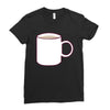 glass and coffee Ladies Fitted T-Shirt
