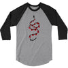 snake red black 3/4 Sleeve Shirt