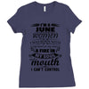 I Am A June Women Ladies Fitted T-Shirt