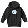 Biker Dinosaur - Dinosaur Riding A Bike To The Moon Youth Hoodie