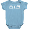 choose your weapon a game Baby Onesie