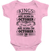 Real Kings Are Born On October 28 Baby Onesie