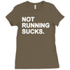 not running sucks Ladies Fitted T-Shirt
