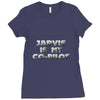 jarvis is my co pilot Ladies Fitted T-Shirt