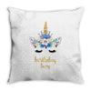 birthday unicorn family series birthday boy Throw Pillow