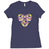 Pansy Heart Ladies Fitted T-Shirt