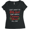 i just want to bake stuff and watch christmas movies all day Women's Triblend Scoop T-shirt