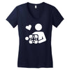 adesivo companion cube portal Women's V-Neck T-Shirt
