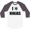 i heart ninjas 3/4 Sleeve Shirt