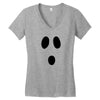 boo face Women's V-Neck T-Shirt