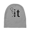 fk it funny college party Baby Beanies