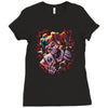 wicked jester skull Ladies Fitted T-Shirt