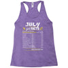 July Girl Facts Cancer Racerback Tank