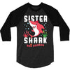 sister shark doo doo doo family matching 3/4 Sleeve Shirt
