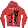 black rabbit Zipper Hoodie